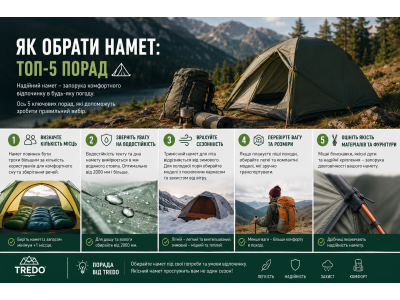 Як обрати туристичний намет: 5 порад для комфортного відпочинку на природі