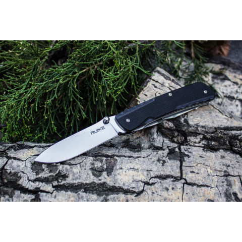 Багатофункціональний ніж Ruike Trekker LD21-B, (8.5 см) 12C27 / G10 чорний, 12 інстр.