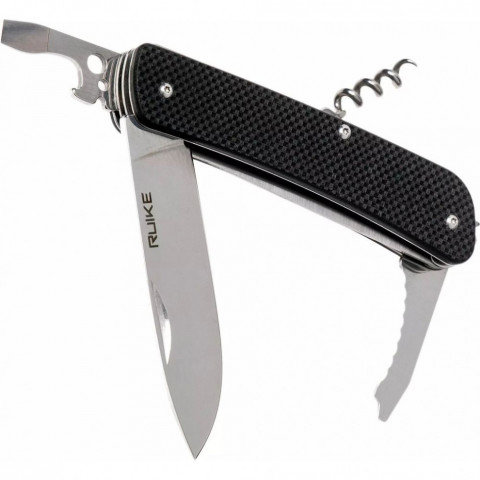 Багатофункціональний ніж Ruike Criterion L32, (8.5 см) 12C27 / G10 чорний, 13 інстр.