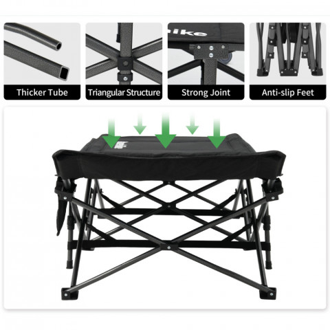 Ліжко складане Naturehike CNK2300WS010, Поліестер Oxford / залізо, чорний