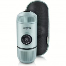 Портативна еспресо-кавоварка Wacaco Nanopresso блакитна з чохлом, механічна, для меленої кави