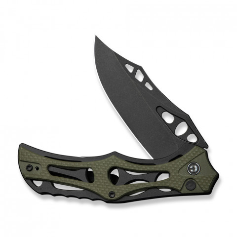 Ніж складаний туристичний Civivi Biophase, (8.9 см) Nitro-V / Aluminum & G10 чорно-зелений