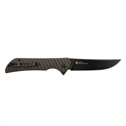 Ніж складаний туристичний Ruike P122-MB, (9.2 см) 14C28N / мікарта коричневий