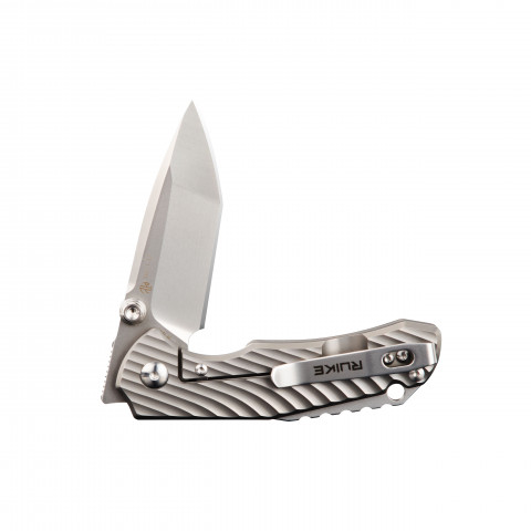 Ніж складаний кишеньковий Ruike M671-TZ, (7 см) steel 154СМ / TC4 (титан) сірий