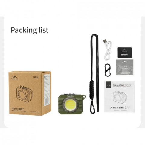 Ліхтар наключний Naturehike CNK2450ZM014, оливковий