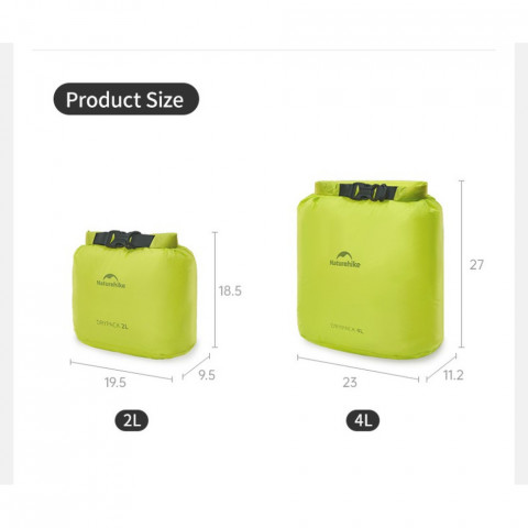 Гермомішок Naturehike CNK2550XB012, 4 л, жовтий