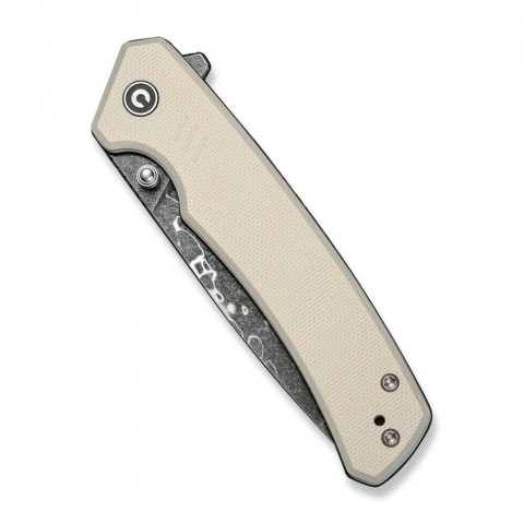 Ніж складаний туристичний Civivi Merit, (8.3 см) Damascus / G10 сірий