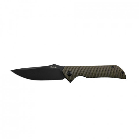 Ніж складаний туристичний Ruike P123-MB, (9.2 см) 14C28N / мікарта коричневий