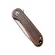 Ніж складаний кишеньковий Civivi Mini Elementum Flipper, (4.7 см) 14C28N / Copper коричневий