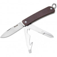 Багатофункціональний ніж Ruike Criterion S31, (5.3 см) 12C27 / G10 коричневий, 6 інстр.
