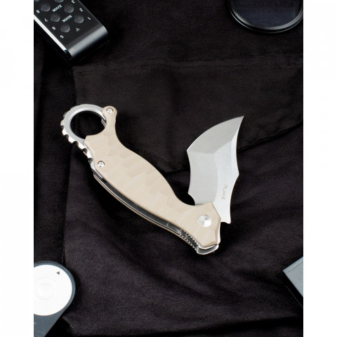 Ніж складаний кишеньковий Ruike P881-W, (7.6 см) 14C28N / G10 бежевий