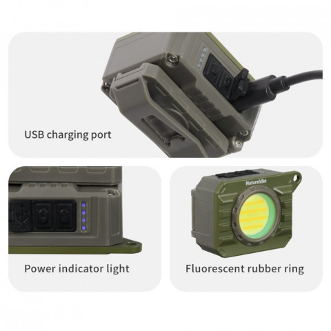 Ліхтар наключний Naturehike CNK2450ZM014, оливковий