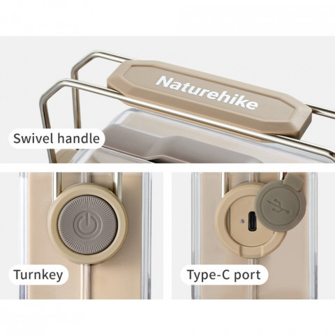 Ліхтар антимоскітний Naturehike CNK2550ZM013, бежевий