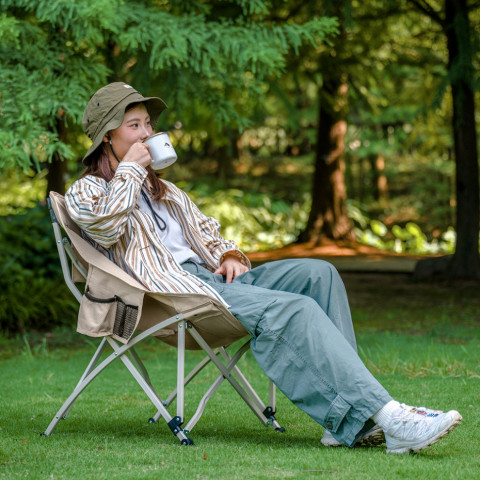 Стілець складаний Naturehike Stellaluna T04 CNK2550JJ022, вуглецева сталь, хакі