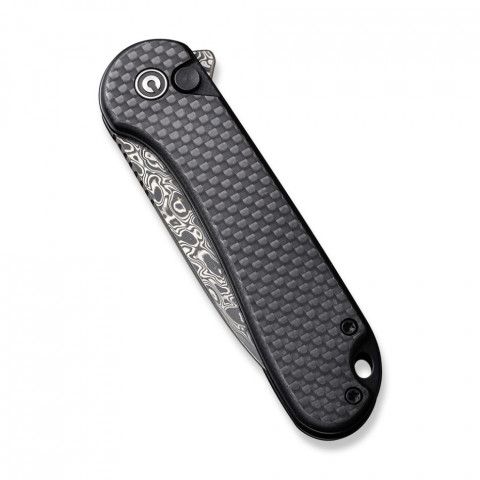 Ніж складаний кишеньковий Civivi Elementum II, (7.5 см) Damascus / Carbon Fiber G10