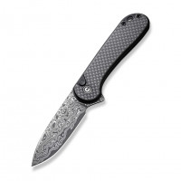 Ніж складаний кишеньковий Civivi Elementum II, (7.5 см) Damascus / Carbon Fiber G10