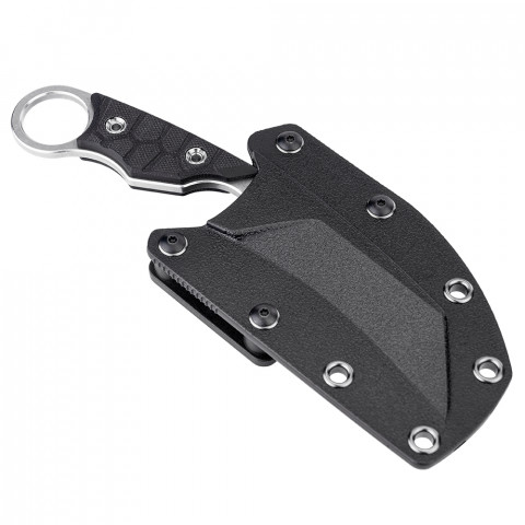 Ніж фіксований туристичний Ruike FS68, (8.6 см) 14C28N / G10 чорний