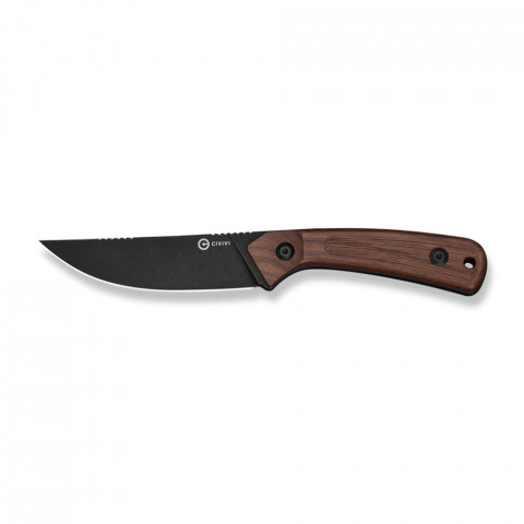 Ніж фіксований туристичний Civivi Carveth (9,1 см) AEB-L / Wood дерево з чохлом