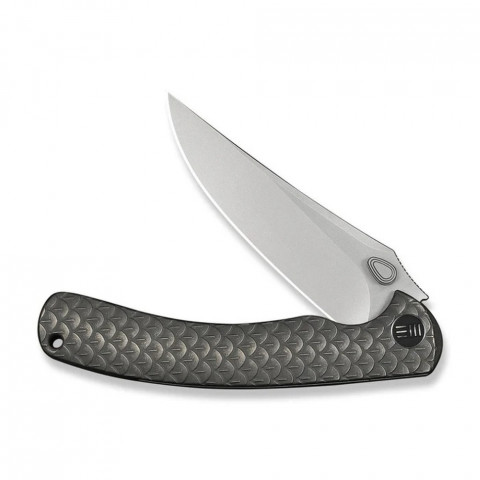 Ніж складаний туристичний Weknife Dracarys, (9.1 см) Böhler M390 / титан 6AL4V сірий
