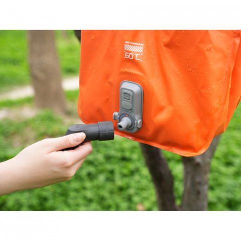 Душ портативний із ємністю та насосом Flextail Tiny Shower Bag, 20л, помаранчевий