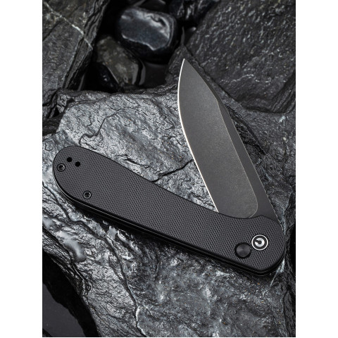 Ніж складаний туристичний Civivi Elementum Pocket, (8.9 см) 14C28N / G10 чорний