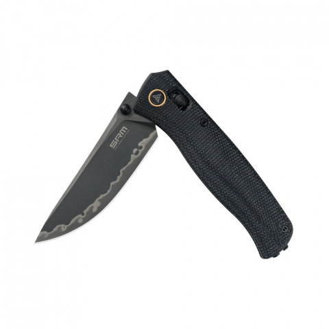 Ніж складаний туристичний SRM Medal 255L-MB3 (8.2 см) 140Cr , Micarta чорний