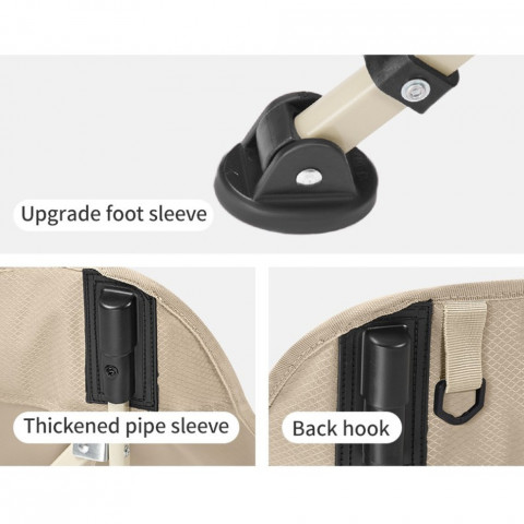 Стілець складаний Naturehike Stellaluna T04 CNK2550JJ022, вуглецева сталь, чорний
