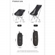Стілець складаний ультралегкий Naturehike Stellaluna L04 CNK2450JJ015, розмір М, алюміній, сірий