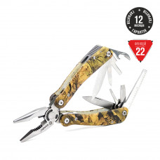 Мультитул Ganzo G107, (16.5 см) 22 функції, камуфляжний + біти та чохол