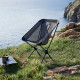 Стілець складаний Naturehike Moon YL08 NH20JJ027, 600D Oxford / алюміній, чорний