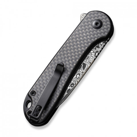 Ніж складаний кишеньковий Civivi Elementum II, (7.5 см) Damascus / Carbon Fiber G10