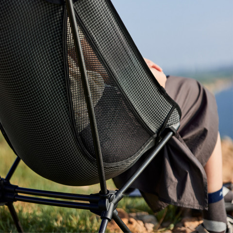 Стілець складаний Naturehike Moon YL08 NH20JJ027, 600D Oxford / алюміній, чорний