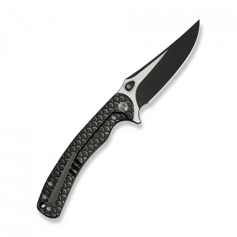 Ніж складаний туристичний Weknife Dracarys, (9.1 см) Böhler M390 / титан 6AL4V чорний