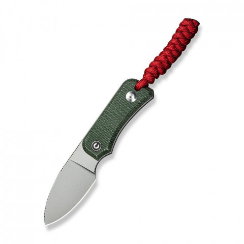 Ніж фіксований тактичний Civivi Baby Banter, (6.1 см) Nitro-V / Micarta темно-зелений