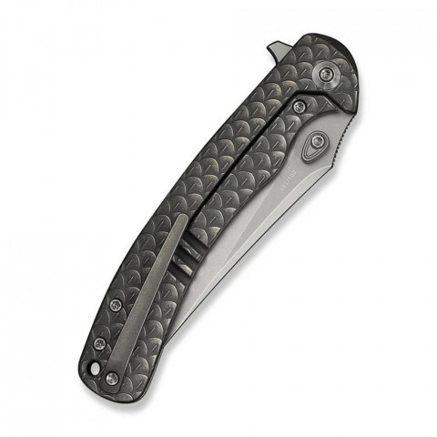 Ніж складаний туристичний Weknife Dracarys, (9.1 см) Böhler M390 / титан 6AL4V сірий