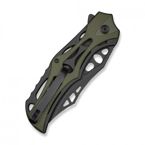 Ніж складаний туристичний Civivi Biophase, (8.9 см) Nitro-V / Aluminum & G10 чорно-зелений