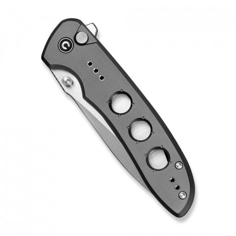 Ніж складаний туристичний Civivi Hyperpulse, (8.9 см) 14C28N / Aluminum сірий