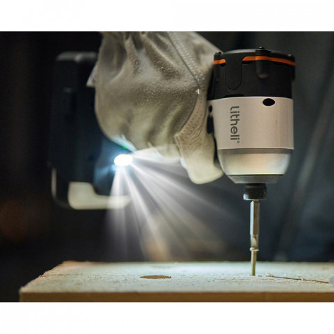 Акумуляторний ударний гвинтоверт Litheli безщітковий, живлення від павербанку (УМБ Litheli Power Bank 10000 mAh, 45 W, 2А в комплекті)