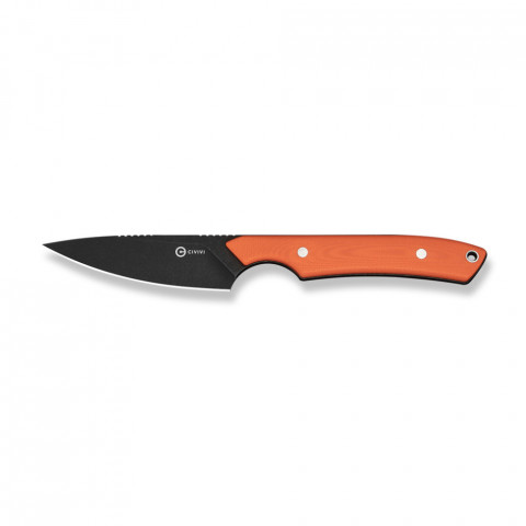 Ніж фіксований кишеньковий Civivi High Grass Field Knife (7,4 см) 14C28N / G10 помаранчевий з чохлом