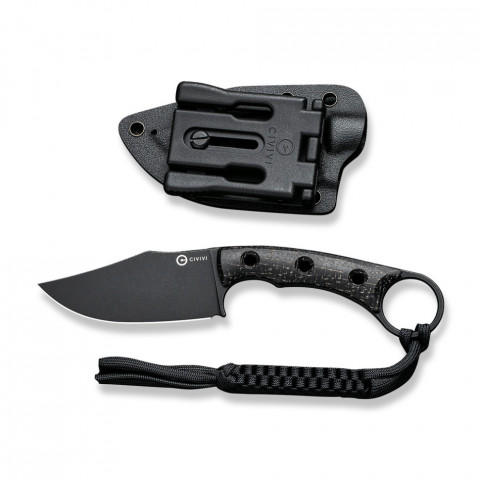 Ніж фіксований тактичний Civivi Midwatch, (8.6 см) N690 / Micarta чорний