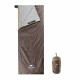 Спальник надлегкий Naturehike Summer LW180 NH21MSD09 лівий, (15°C), p-p XL, коричневий
