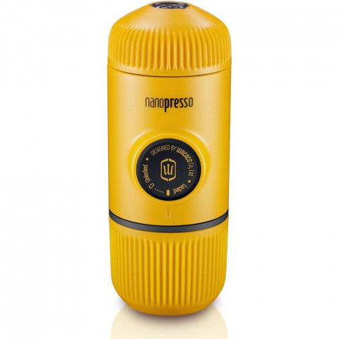 Портативна еспресо-кавоварка Wacaco Nanopresso жовта, механічна, для меленої кави