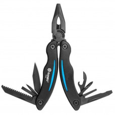 Мультитул Ganzo G109, (16.5 см) 10 функцій, чорний з блакитним + чохол