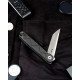 Ніж складаний туристичний Ruike P127-CB, (9.1 см) 14C28N / G10 + carbon fiber чорний
