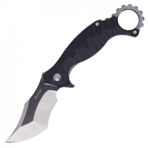 Ніж складаний кишеньковий Ruike P881-B1, (7.6 см) 14C28N / G10 чорний