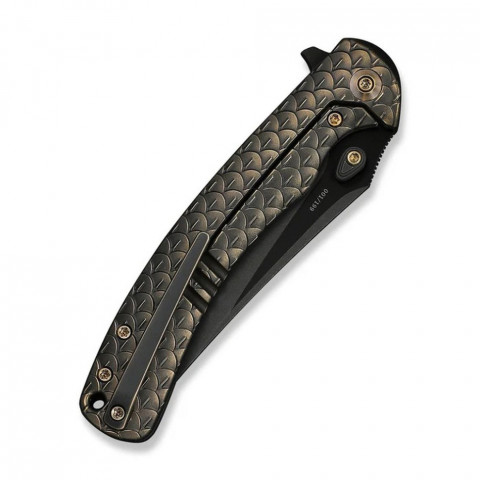 Ніж складаний туристичний Weknife Dracarys, (9.1 см) Böhler M390 / титан 6AL4V бронзовий/чорний