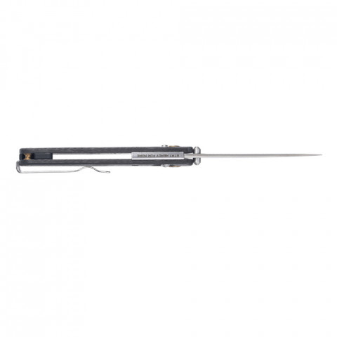 Ніж складаний туристичний SRM Medal 255L-CB2 (8.2 см) 140Cr / карбон чорний
