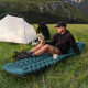 Матрац туристичний надувний одномісний Naturehike CNK2550WS019, 200x60x9.5 см, синій, прямокутний із мішком для надування