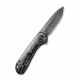 Ніж складаний кишеньковий Civivi Elementum, (7.5 см) Damascus / Carbon Fiber сірий