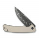 Ніж складаний туристичний Civivi Merit, (8.3 см) Damascus / G10 сірий